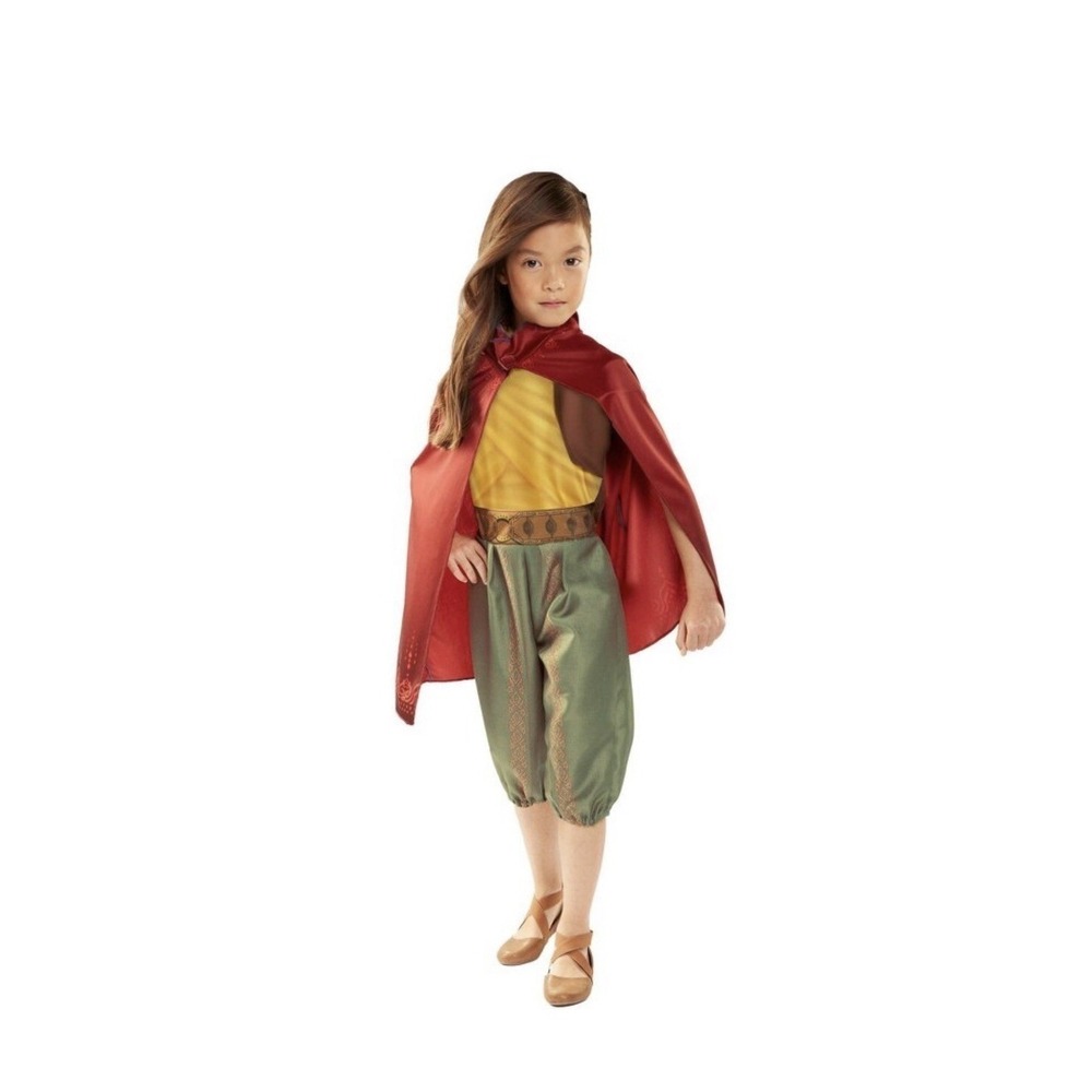 4-6 Disney's Raya and the Last Dragon Warrior Adventure Outfit Costume w Cape